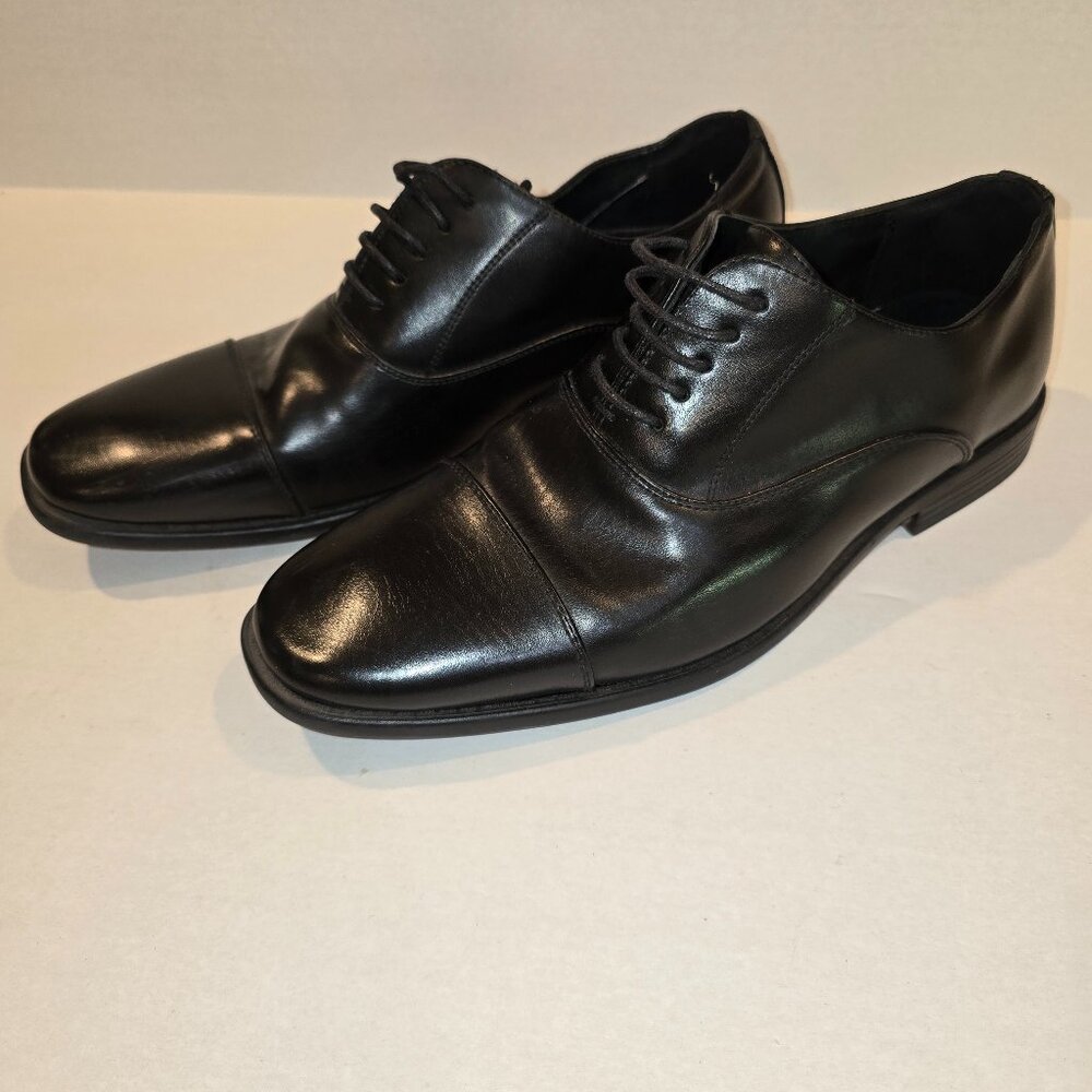 Shoes Men's Oxford Dress Lace-up Leather Black Bruno Marc Size 10